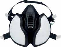Protezione delle vie respiratorie Respiratori facciali 3M EN 405 EN 405 1142/284 RESPIRATORE 3M 4251 FFA1P2 Serie 3M 4000 2 grandi filtri riducono la resistenza respiratoria Buona visione periferica