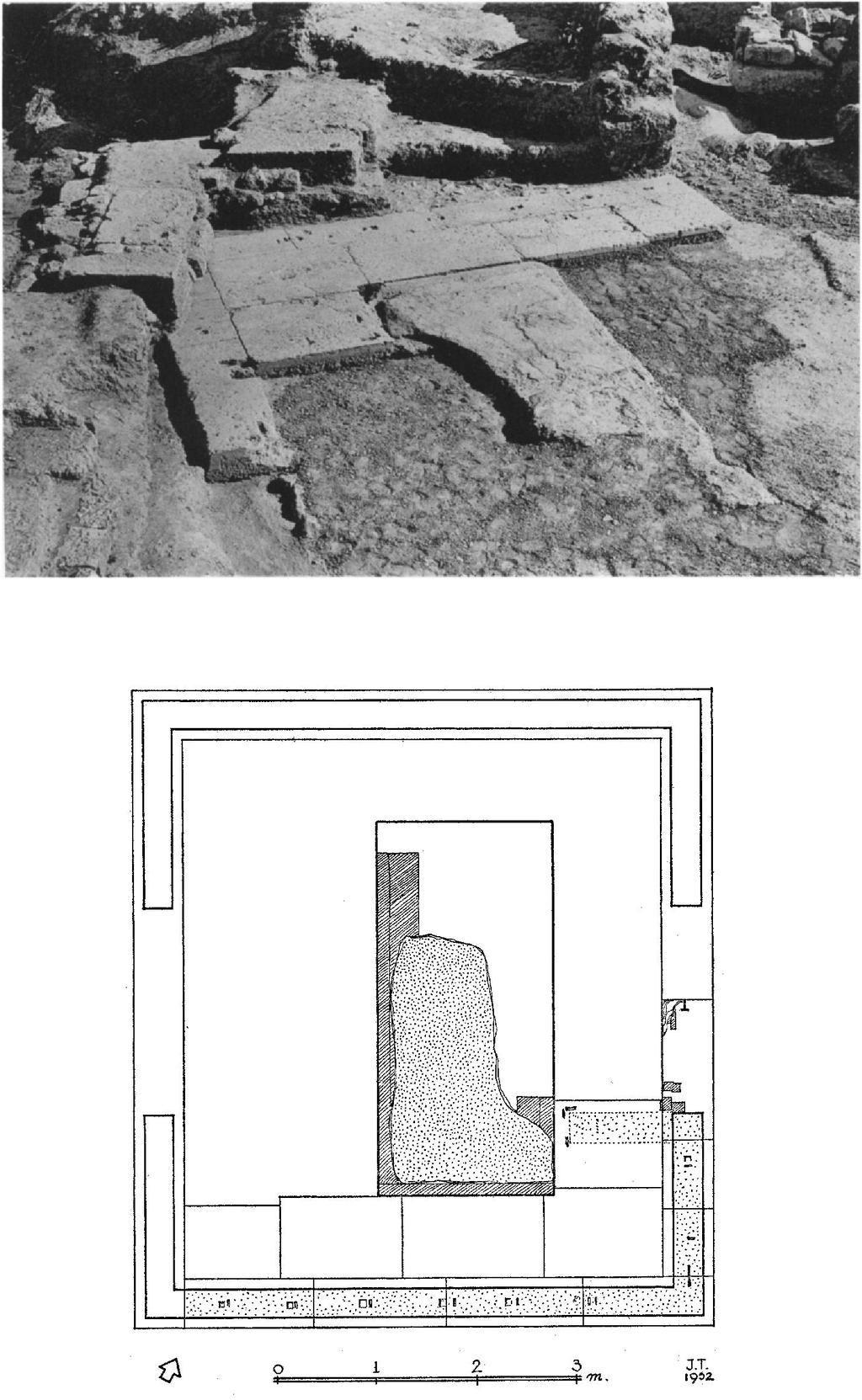 Fig. 34 - Resti dell eschara, da nord (Thompson