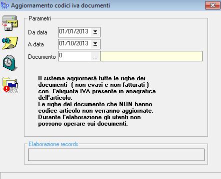 Generale - Parametri Base. Nel caso in cui venga utilizzato il codice Iva predefinito nell anagrafica cli/for è necessario modificarlo manualmente.