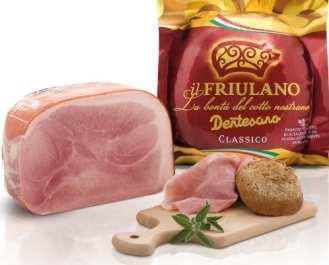 PROSCIUTTO COTTO FRIULANO Solo cosce di suino friulane selezionate sono destinate a diventare il prosciutto Friulano.