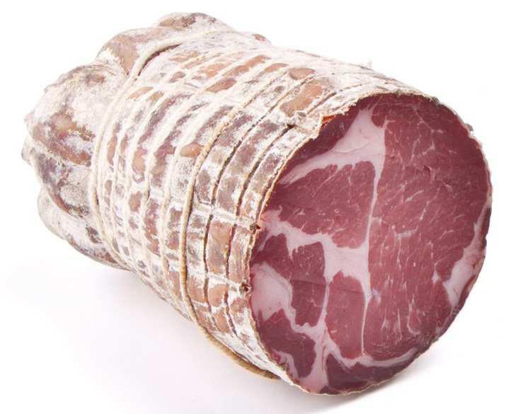 COPPA SEMISTAGIONATA FRIULI Prodotto dell antica salumeria friulana, la coppa, meglio conosciuta come Ossocollo, è una specialità prodotta con coppe di suino scelte, lavorate a regola d arte