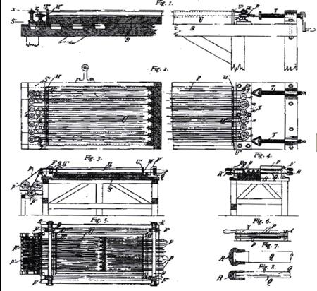 NUOVE TECNOLOGIE - C. F. Doehring, Patentschrift n. 53548, giugno 1888, brevetto per la produzione di elementi inflessi in calcestruzzo armato con fili di acciaio pretesi.