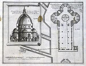 (G.C. Argan) L ARCHITETTO E IL CANTIERE Brunelleschi inventa una nuova tecnica, e non per costruire centine che sostengano la cupola, ma per permettere alla cupola di autosostenersi nel corso della