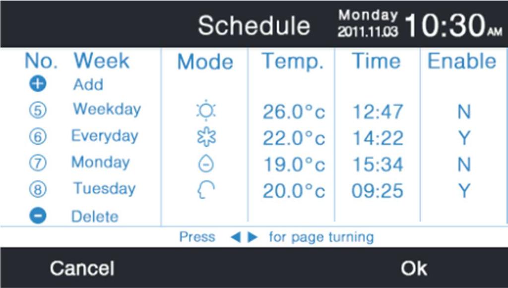 (Schedule Setting).