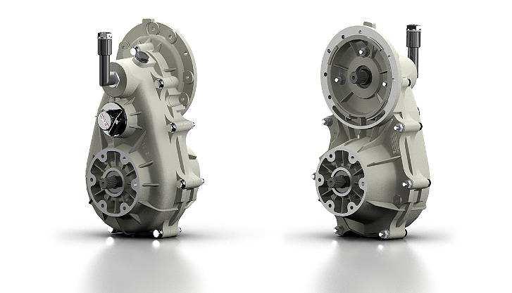 Riduttori differenziali per trazione elettrica Differential gearboxes for electric traction Descrizione Riduttore differenziale a