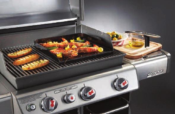 Il barbecue presenta una griglia con dimensioni di 44,5 centimetri, per 6 coperti garantiti, ideale, dunque, per una famiglia o un gruppo di