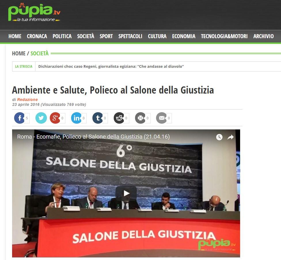 Pupia TV Roma Ambiente e Giustizia: diritto alla salute per un impresa responsabile.