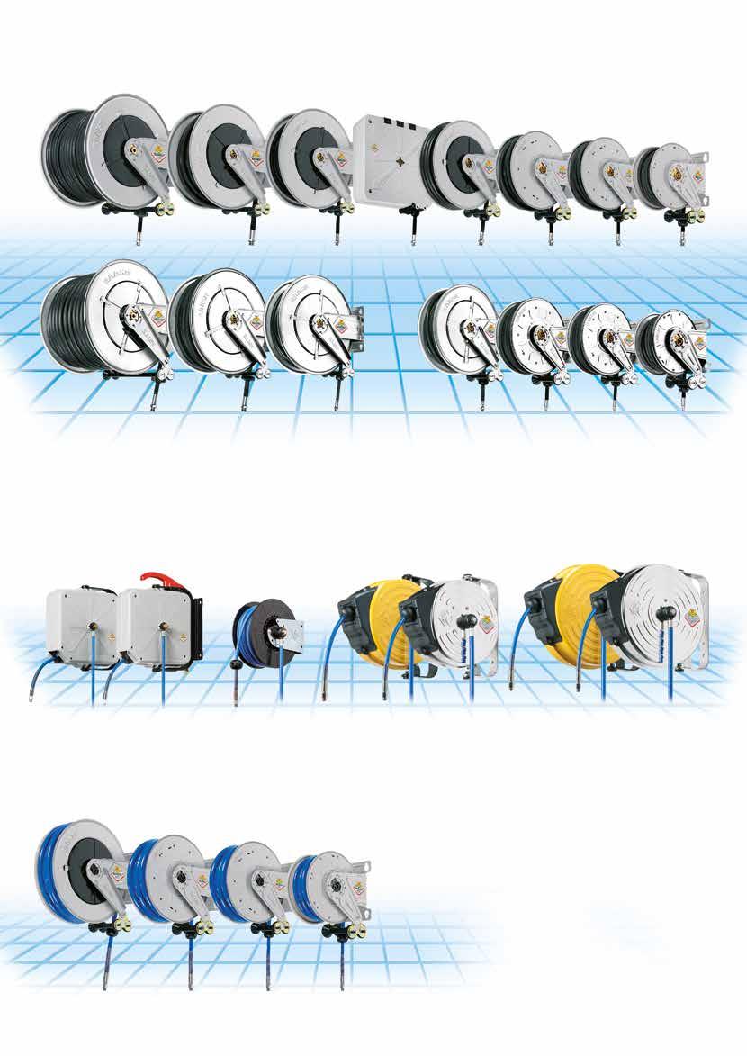 SERIE INDUSTRIALE FISSI E ORIENTABILI IN ACCIAIO VERNICIATO E INOX AISI 304 - AISI 316 Forniti di tubo in gomma sintetica nera o antimacchia (blu) Serie 560 Serie 540 Serie 530 Serie 450 Serie 430