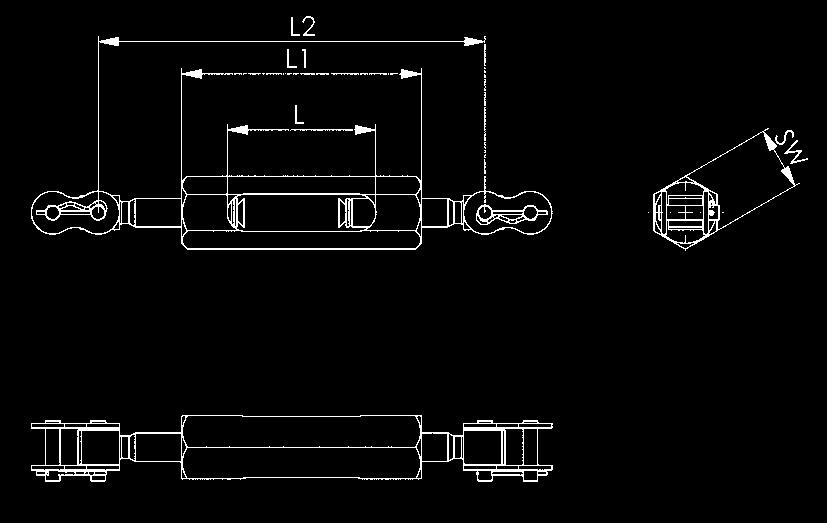 collegamento di due catene. Vantaggi: Combinazione e sostituzione facile e veloce delle catene. Nr. 6540F Molla a innesto Collo: 10 pz.