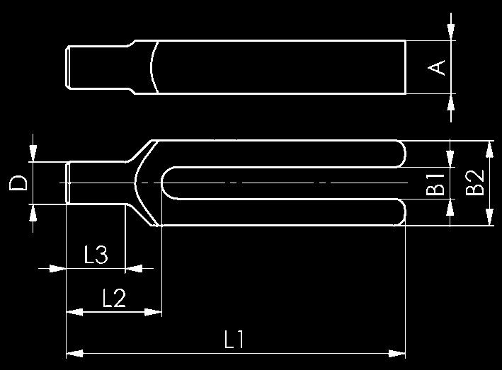 pagina 92 DIN 508, pagina 98 DIN 6331, pagina 102 DIN 6316 Staffe a gomito semplici Acciaio da bonifica verniciato. B1 L per vite di bloccaggio metr.