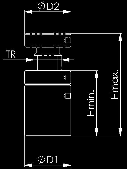 La precisione dell allineamento è di circa 0,1 mm. Vantaggi: Grandezza H min. H max. F max.
