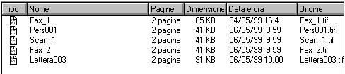 Gestione dei documenti in Desktop Manager Quando si invia o si riceve un fax tramite i PC o si esegue a scansione di un immagine, i documento risutante viene acquisito in Desktop Manager.