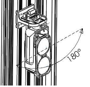 7) Ruotando l ottica trovare il valore massimo di ALLINEAMENTO che corrisponde al LED (ad alta luminosità) FISSO e al fischio CTINUO del