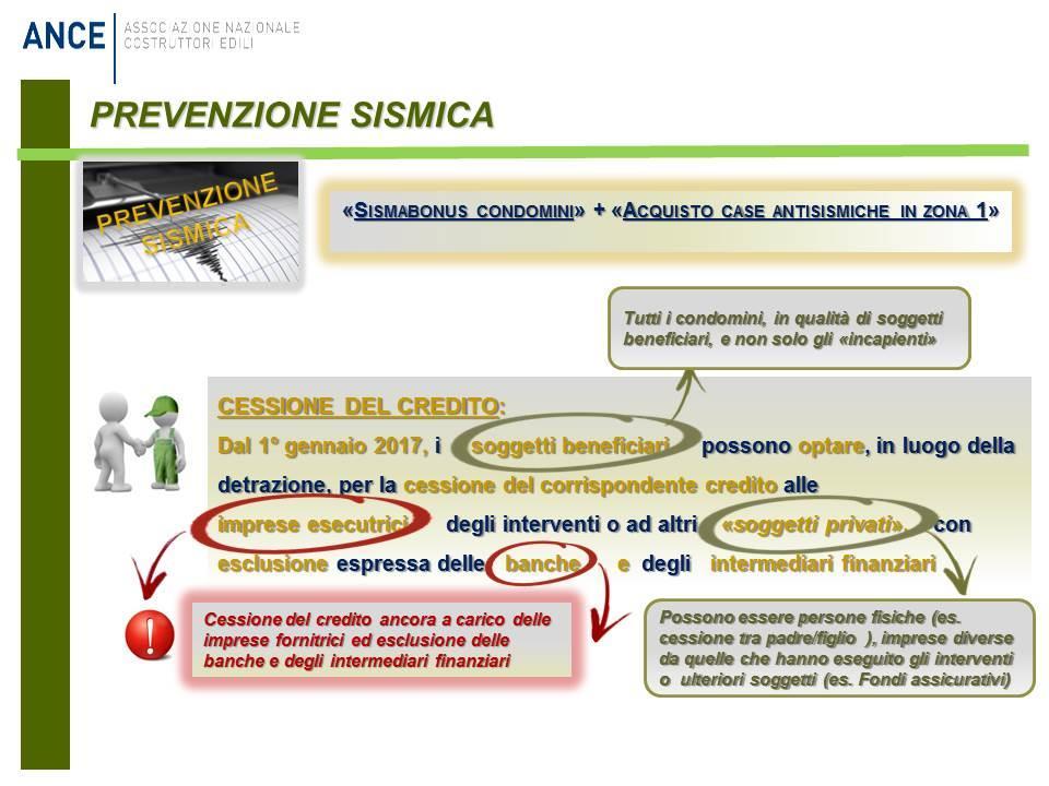 tenuti al versamento dell imposta» (ad es. i soggetti incapienti ), ed i cessionari del credito; può essere oggetto di successiva cessione da parte del cessionario, come auspicato dall ANCE.