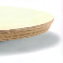 in legno  in legno massello di faggio, sagomato a forma semitonda, inclinata o piatta, lucidato naturale o tinto nei colori legno a