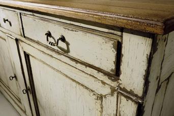 Sideboard in oak with 2 doors and 3 drawers. Solid oak top.