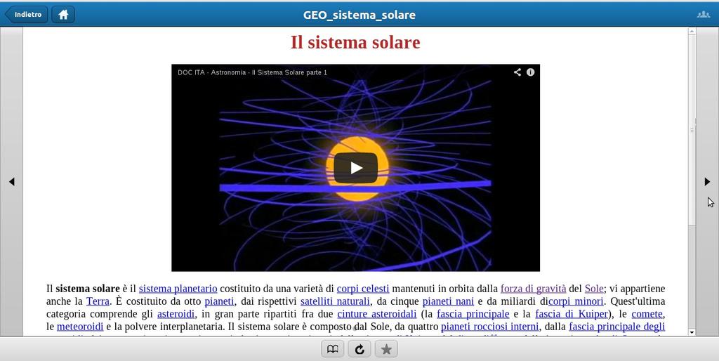 inseriti contenuti multimediali di vario genere, quali ad esempio tracce video, audio o anche collegamenti ipertestuali; selezionando questi ultimi si