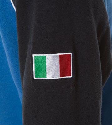 piping - Bandiera italiana su braccio - Polsini, collo e fondo maglia