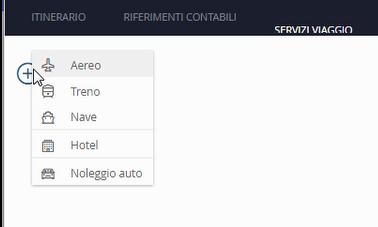 SERVIZI DI VIAGGIO Clicca su simbolo più per aprire il menù dei servizi che si possono richiedere Per la richiesta dei singoli servizi suggeriamo di utilizzare la selezione