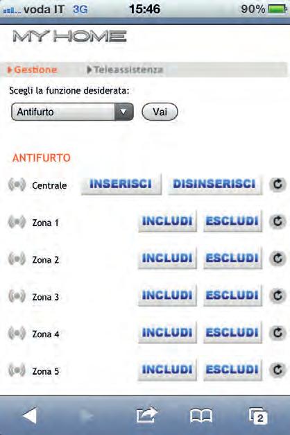 Accesso web: attraverso il web browser puoi accedere a www.myhomeweb.