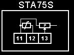variatore punto di lavoro: STA42 manopola esterna STA75S manopola esterna senza gradazione Sonde ambiente con potenziometro variatore punto di lavoro