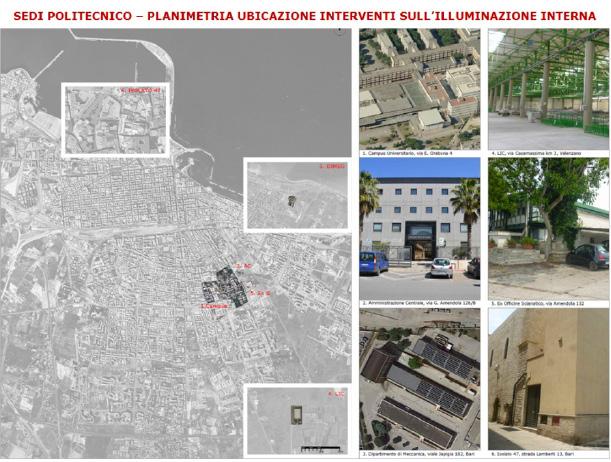 Relamping Intervento da realizzarsi presso i locali interni delle seguenti strutture: Campus Universitario, Bari
