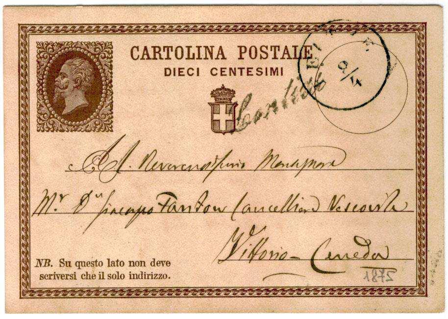 CARTOLINE POSTALI con ANNULLO AUSTRIACO e BOLLO di COLLETTORIA ITALIANO Si