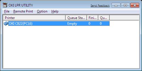 Utilità per Windows Utilità OKI LPR È possibile utilizzare l utilità OKI LPR per eseguire un processo di stampa attraverso la rete, gestire i processi di stampa e controllare lo stato della stampante.