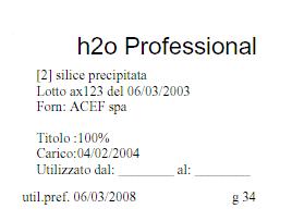 H2O Professional il software di gestione del