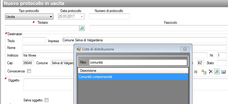 1 2 3 Per selezionare una seconda lista di distribuzione, l utente