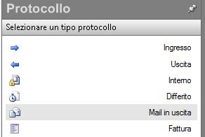 Viene così visualizzata la maschera nuova mail in uscita e l utente seleziona la casella di posta elettronica