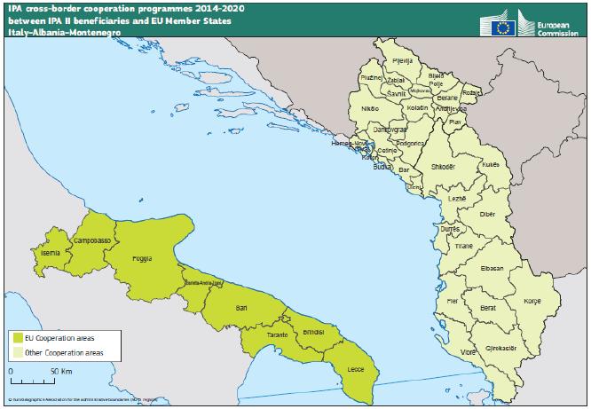 Aree geografiche eleggibili Italia: Province di