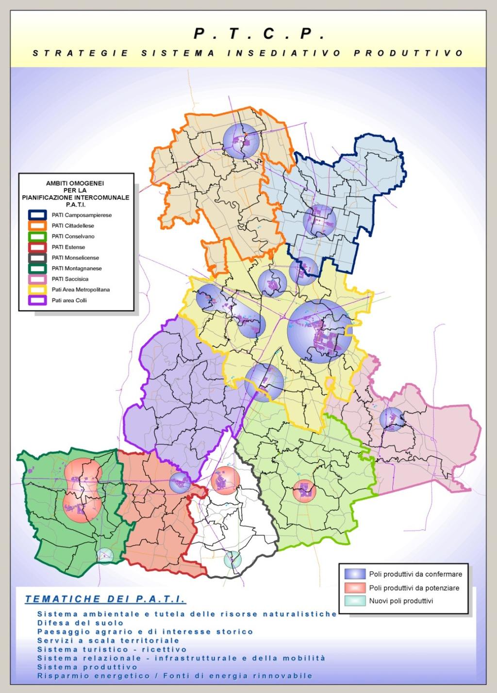 Il coordinamento delle azioni di governo del territorio a scala intercomunale La Provincia di Padova si propone come Ente interlocutore nei confronti dei Comuni per la promozione ed il coordinamento