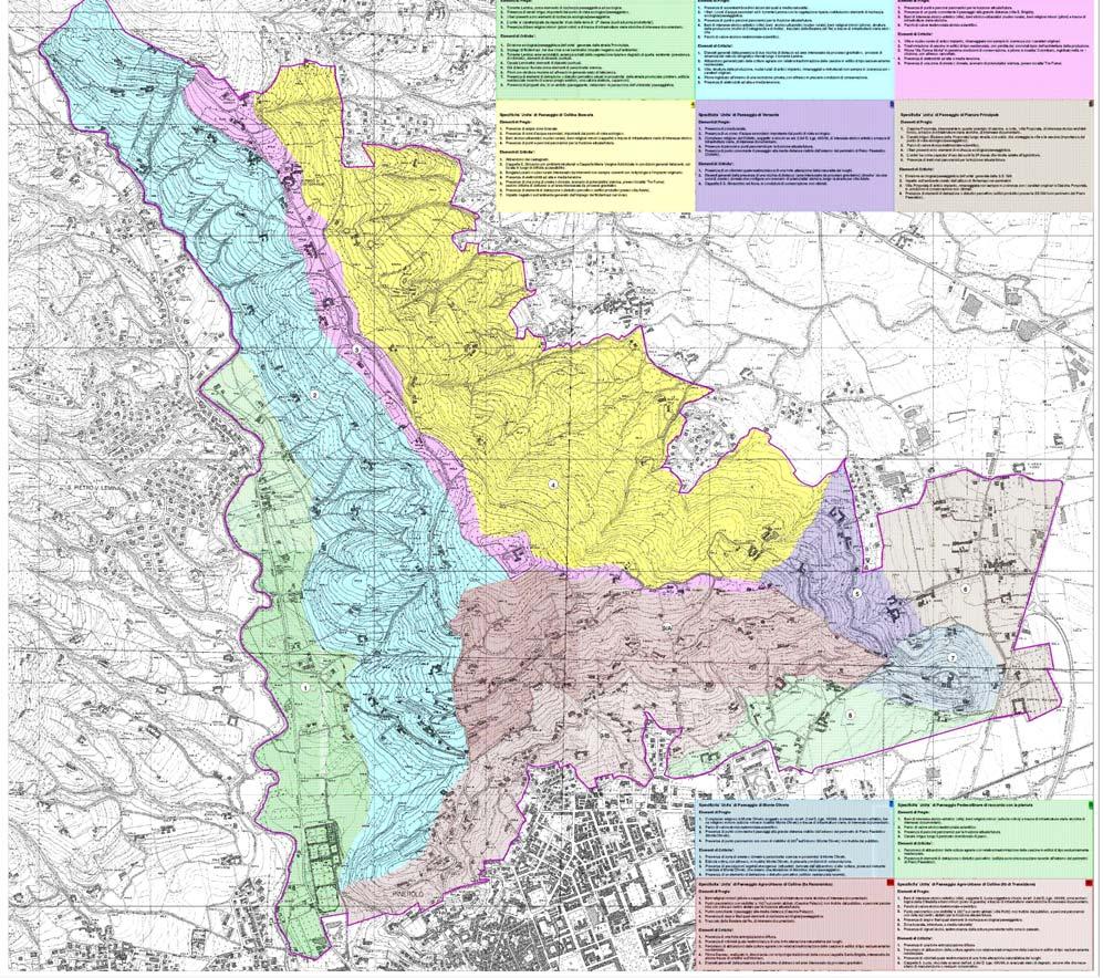 RELAZIONE DI COMPATIBILITA' AMBIENTALE - AMBITO OMOGENEO 9: Paesaggio Agro-Urbano di Collina. L area è suddivisa in due subambiti: 9a (panoramico) e 9b (di transizione). Fig.