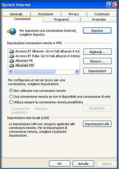 5 CONFIGURARE IL WEB BROWSER 5.1 Per Internet Explorer (MSWindows) Dal desktop di Windows, fare doppio-click sull icona di Internet Explorer per eseguire il WEB Browser.