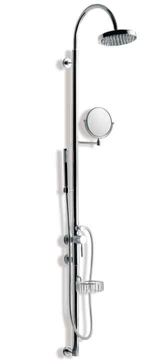 41 SHOWERS Monocomando con doccia a colonna lunga + duplex Single lever exposed shower mixer c/w tall