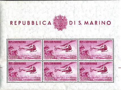 1908/10 - Mini foglio 8812 Segnatasse 1955 Cifra - fil.