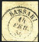 8703 SARDEGNA - Antichi Stati Posta Ordinaria 1863 Cent.