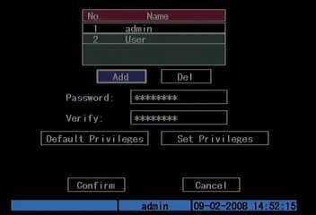 Figura 4.6 Modifica della Password di Utente Fase 3: Inserire la nuova password Per inserire la nuova password si possono utilizzare i tasti numerici.