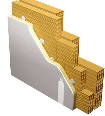 Lastra di cartongesso da 12,5 mm accoppiata con: PREGYFOAM Polistirene estruso (performance solo termiche) PREGYSTYRENE Polistirene espanso (performance solo termiche) PREGYROCHE Lana di roccia