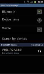 2 Attivare la funzione Bluetooth sul dispositivo. I vari dispositivi possono attivare l'opzione Bluetooth in modo diversi. 6 Avviare l'applicazione dopo l'installazione.
