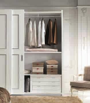 247 articolo 4026/240 armadio 2 ante scorrevoli legno finitura bianco poro aperto particolari foglia argento wardrobe 2 sliding wooden