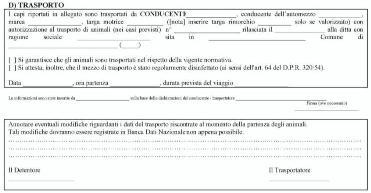 o suo delegato D) TRASPORTO I dati del trasporto