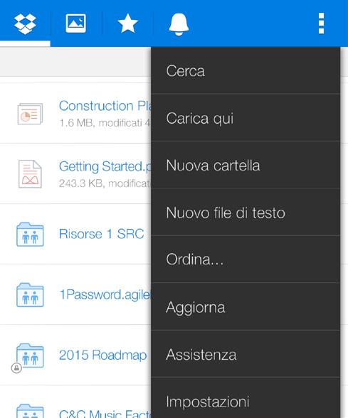 Su dropbox.com 1. Accedi o registrati su dropbox.com. 2.