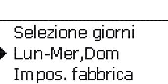 Installazione Messa in funzione it Copiare fasce orarie: Per impiegare una fascia oraria già impostata per un nuovo giorno e/o per una nuova combinazione di giorni, procedere come segue: Î