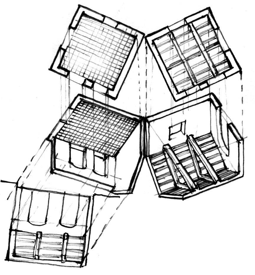 ma; la pianta assonometrica dev essere correlata in affinità omologica a una sezione orizzontale in vera forma a sua connessa (in proiezione ortogonale) alla suddetta sezione frontale.