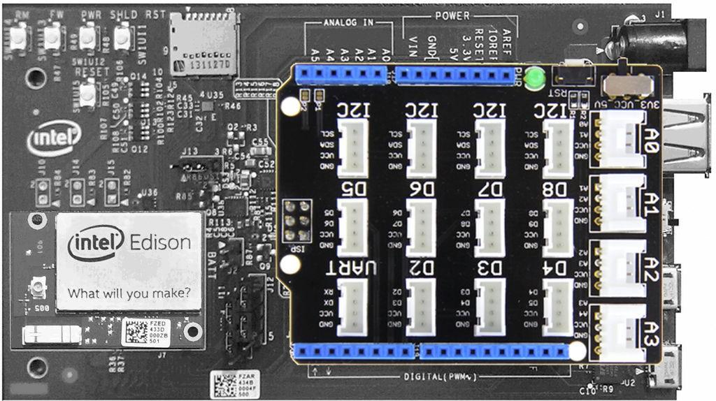 Intel Edison + kit for Arduino + Grove Sistema modulare