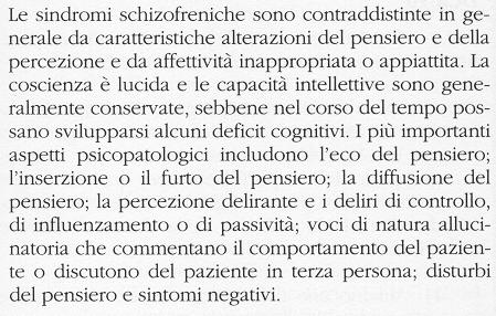 I deficit cognitivi (memoria di lavoro, attenzione,funzioni esecutive) rappresentano una dimensione psicopatologica