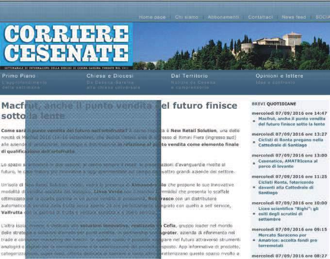 Articolo pubblicato sul sito Corrierecesenate.com Più : www.alexa.com/siteinfo/corrierecesenate.