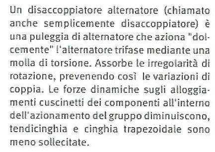 La funzione di disaccoppiamento dell'unità ruota libera dipende dalle - condizioni di carico del motore (ampiezza di